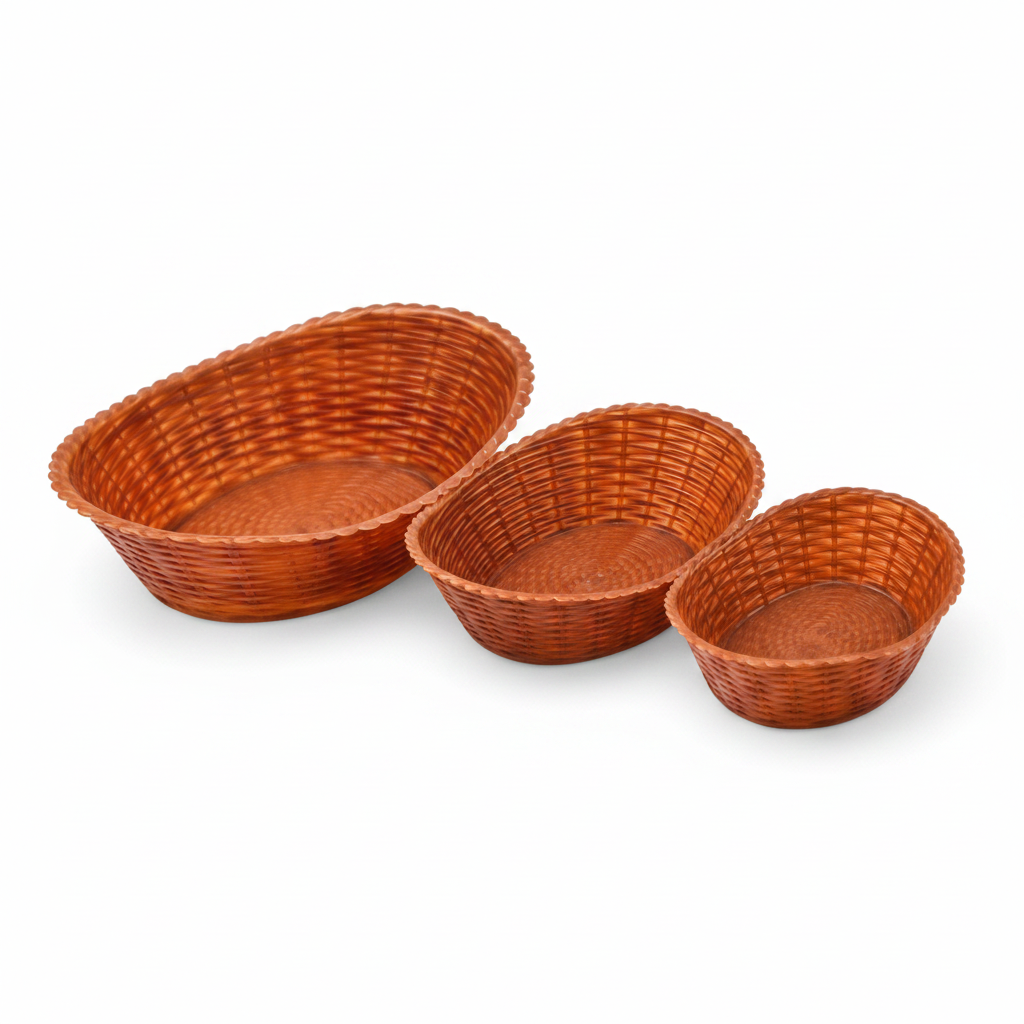 RATTAN BASKET 3PC SET - 806-1